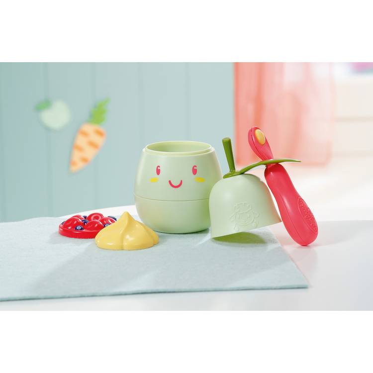 Baby Annabell lunch feeding set with realistic sounds and food inserts, UK version