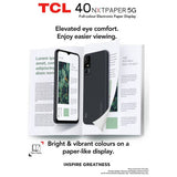 TCL smartphone 40 NXTPAPER 5G black 256GB, imported from the UK