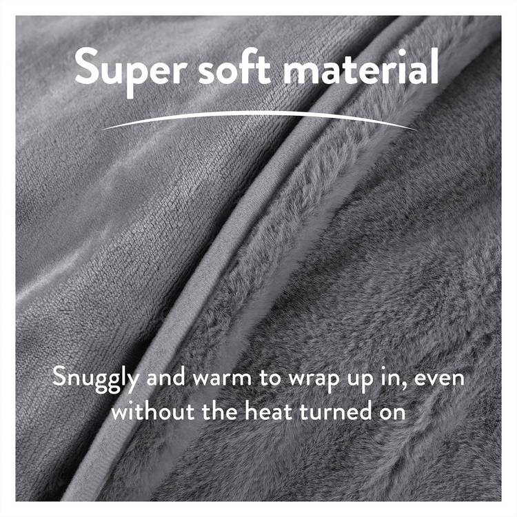 Slumberdown luxury heated throw charcoal, UK version