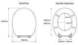 Croydex Lugano moulded wood toilet seat white (British brand)