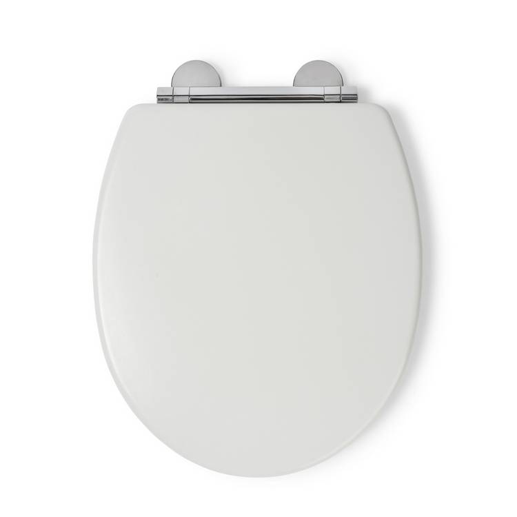 Croydex Lugano moulded wood toilet seat white (British brand)