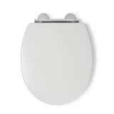 Croydex Lugano moulded wood toilet seat white (British brand)