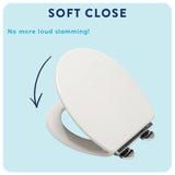 Croydex Lugano moulded wood toilet seat white (British brand)