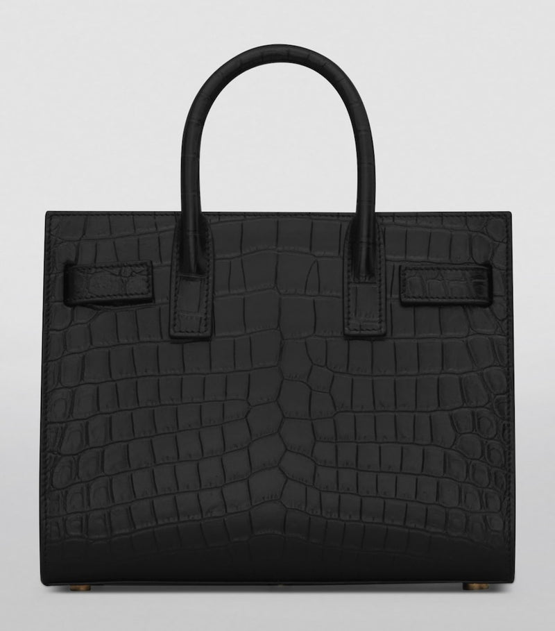 Saint Laurent Nano Sac de Jour croc-embossed tote bag (British brand)