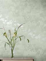 Next Laura Ashley Eau de Nil Eglantine Silhouette Wallpaper Sample A4- Buy online at McGrocer