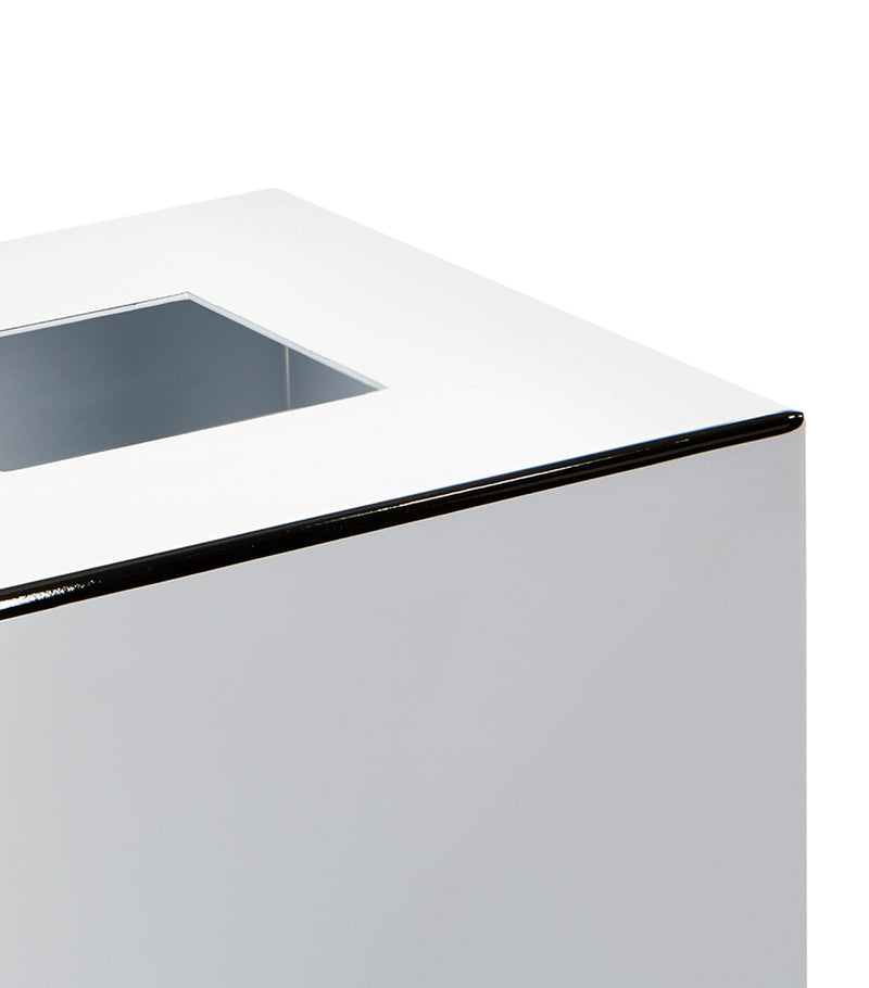 ZODIAC square chrome tissue box (British brand)