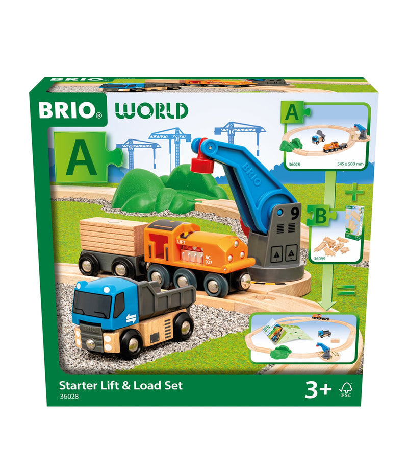 Brio Starter Lift & Load Set wooden railway toy - British product