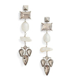 Ralph Lauren pearl and crystal drop earrings 11cm - British product