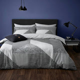 Catherine Lansfield bedding set Geo Grey White single - British product