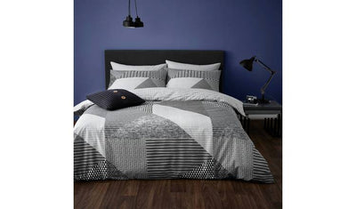 Argos Catherine Lansfield Geo Grey & White Bedding Set - Single- Buy online at McGrocer