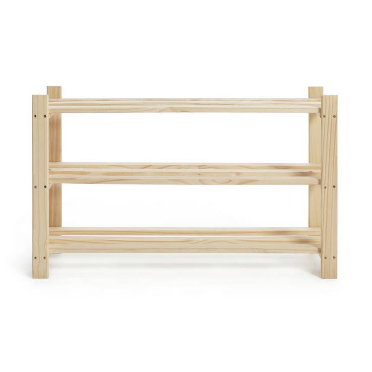 Argos Home Karee 3 shelf shoe storage rack pine - British product