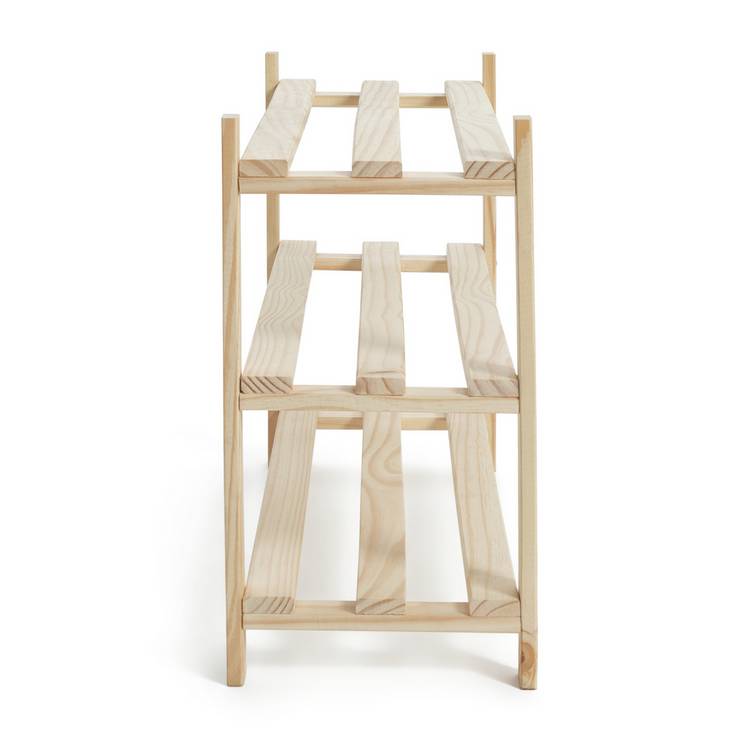 Argos Home Karee 3 shelf shoe storage rack pine - British product