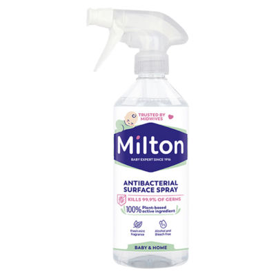 Milton Antibacterial Surface Spray Fresh Mint 500ml, imported from the UK