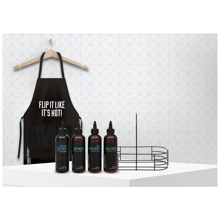 Man Stuff Head Chef gift set with apron, UK version