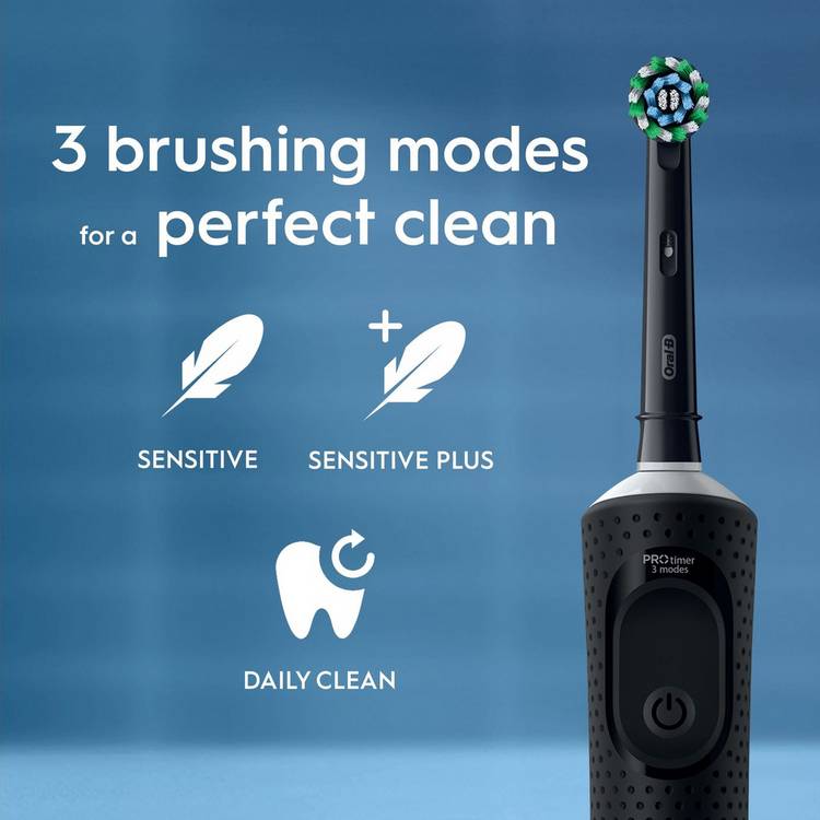 Oral-B Pro 1 electric toothbrush duo pack black and pink, imported from the UK