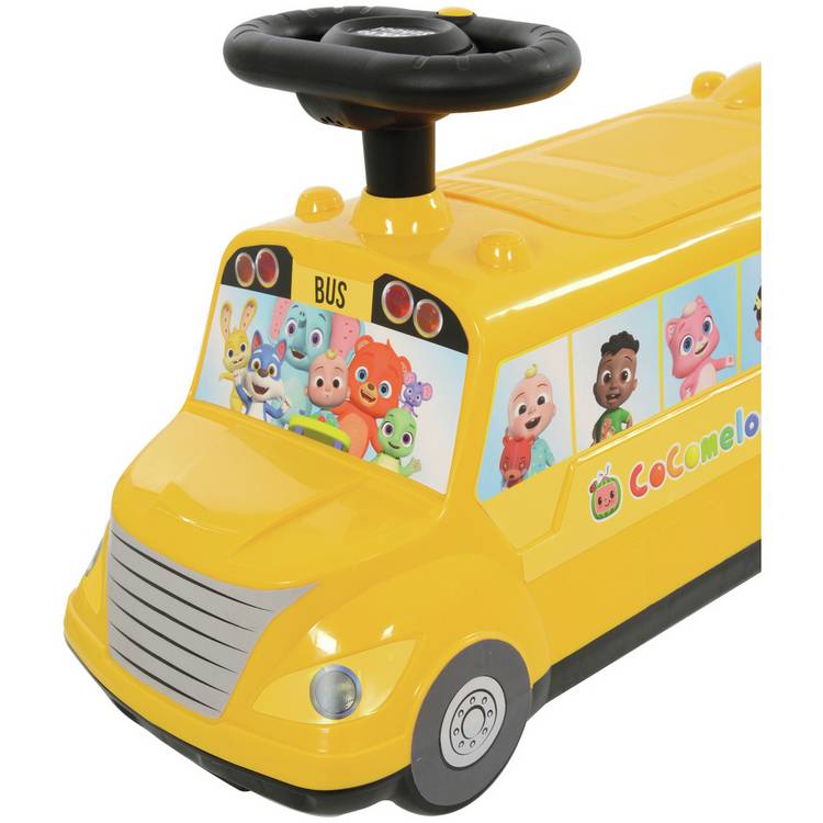 Cocomelon School Bus ride-on toy 35cm high - British product