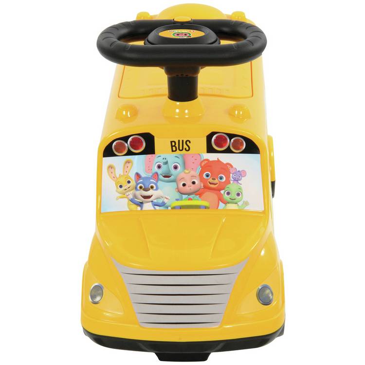 Cocomelon School Bus ride-on toy 35cm high - British product