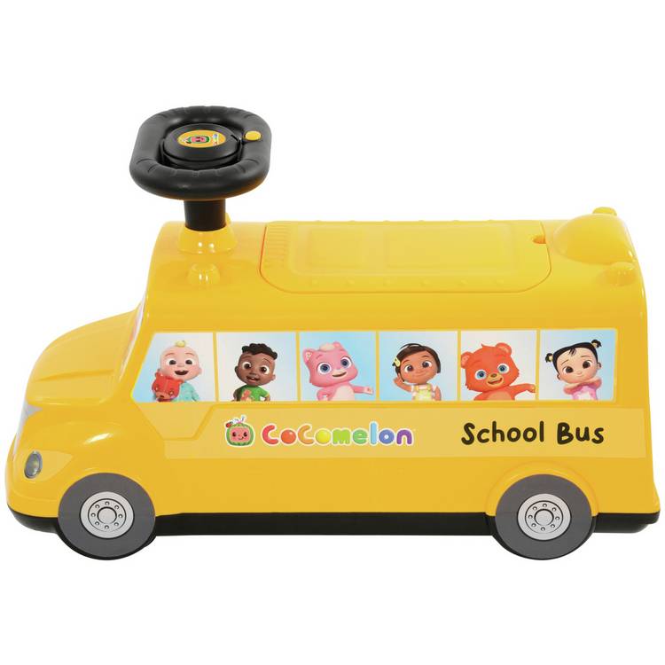 Cocomelon School Bus ride-on toy 35cm high - British product