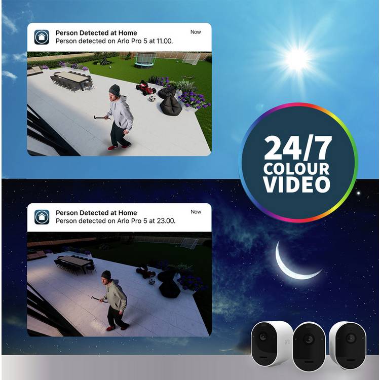 Arlo 2K HDR security camera 2-pack White (British brand)