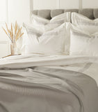 Frette basketweave embroidered super king flat sheet set 270cm x 230cm - British product