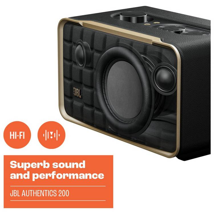 JBL Authentic 200 smart speaker black gold, imported from the UK