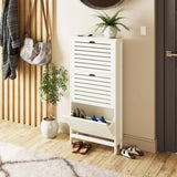 GFW Bergen shoe storage cabinet white, UK version