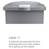Simplehuman grey slim pedal bin 40L (British brand)