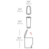 Simplehuman grey slim pedal bin 40L (British brand)