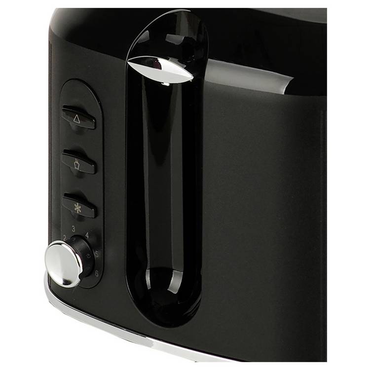 Cookworks Texture Tilly 2 slice toaster black - British product