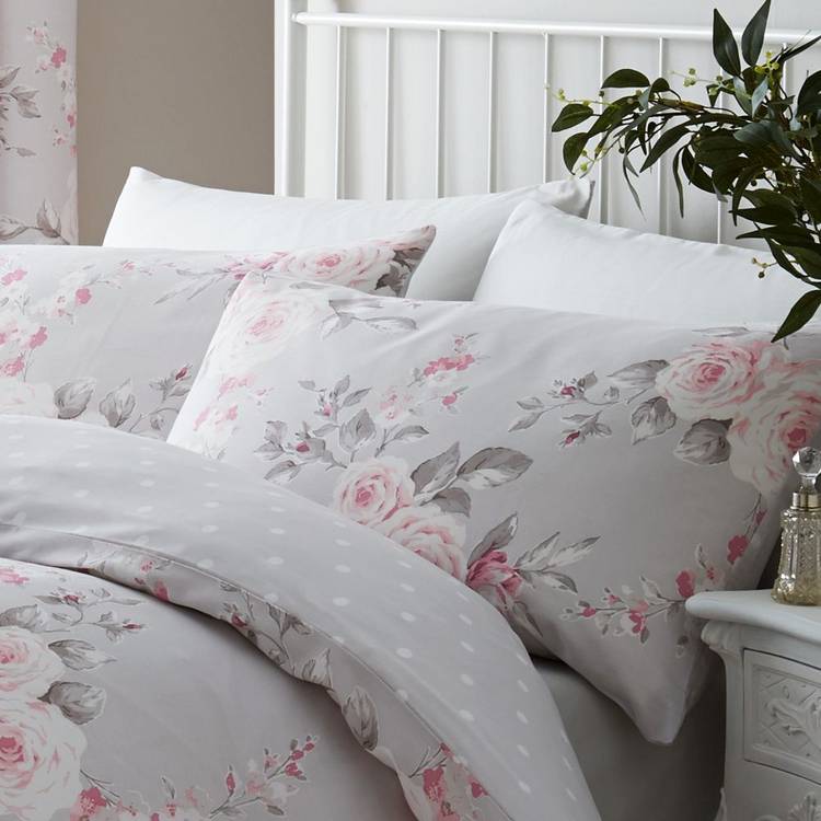 Catherine Lansfield floral bedding set double reversible, UK version