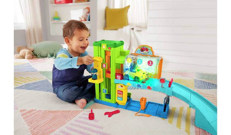 Fisher-Price Little People Light-Up Learning Garage playset - British product