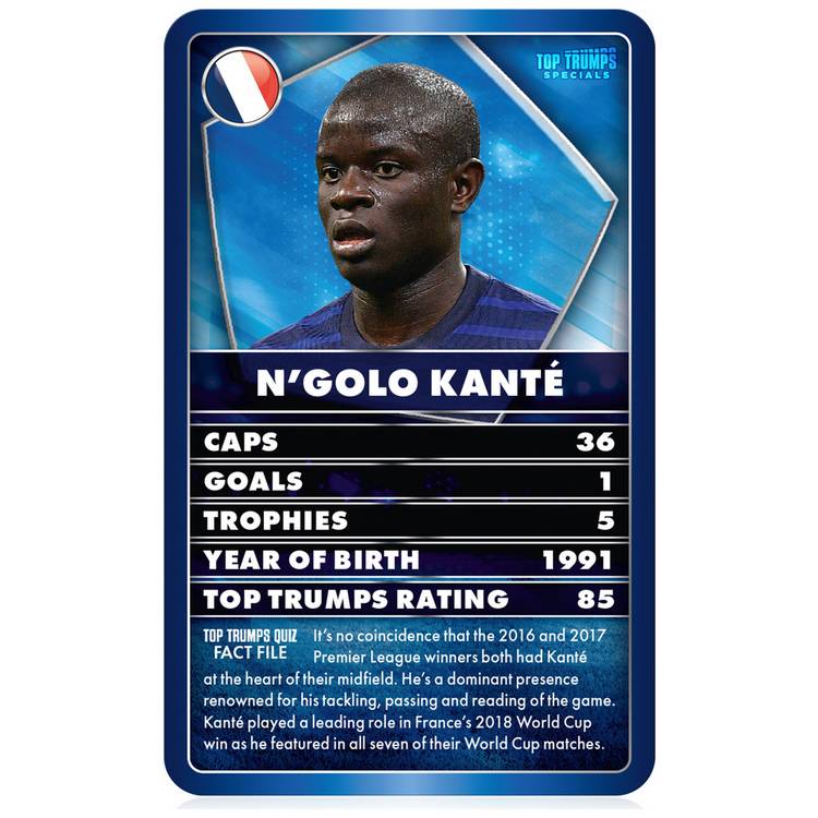 Top Trumps World Football Stars battle mat game, imported from the UK