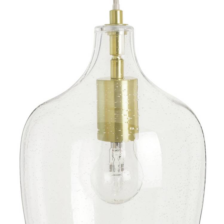 Argos Home Abas glass pendant light brass - British product