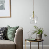 Argos Home Abas glass pendant light brass - British product