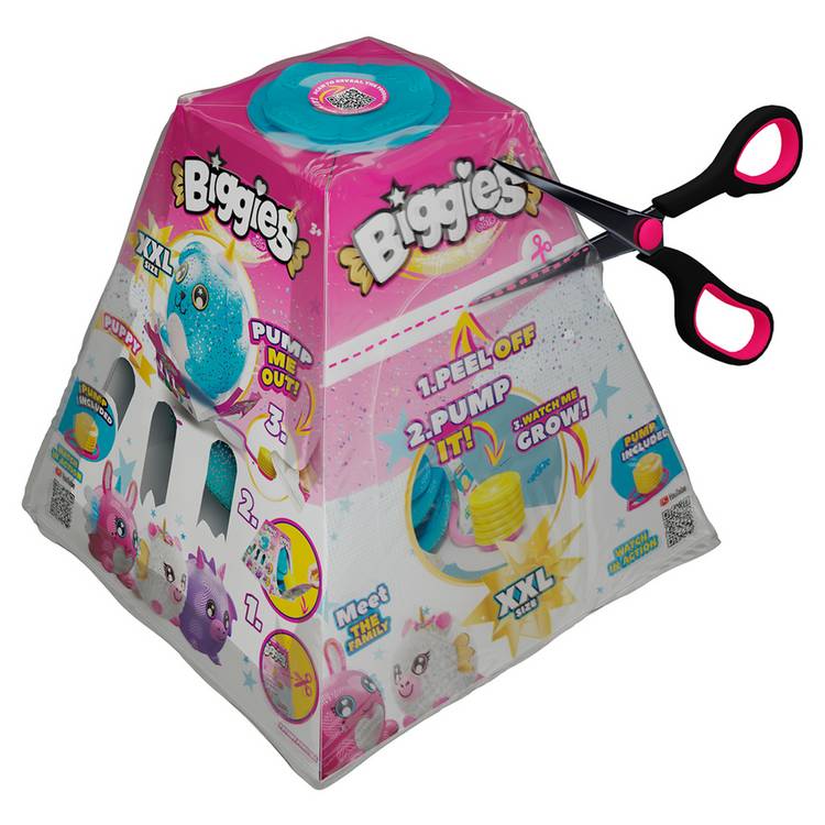 Biggies inflatable unicorn plush toy (British brand)
