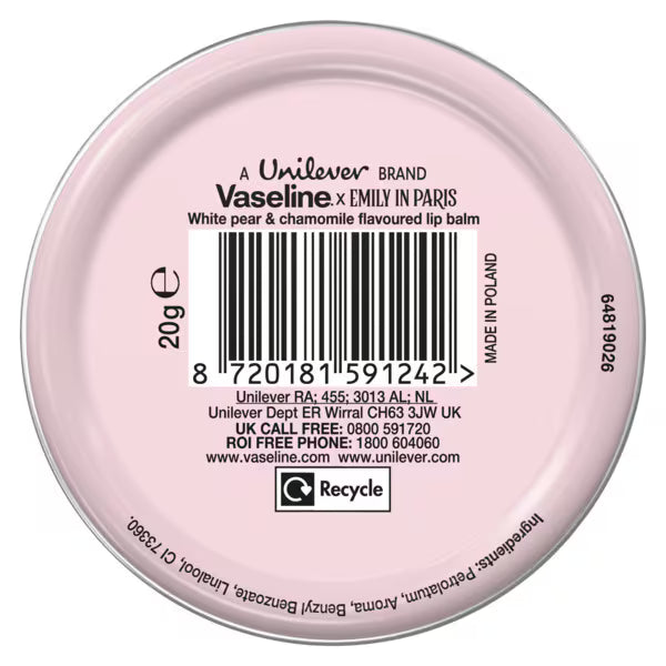 Vaseline Emily in Paris lip balm tin 20g (British brand)