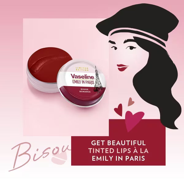 Vaseline Emily in Paris lip balm tin 20g (British brand)
