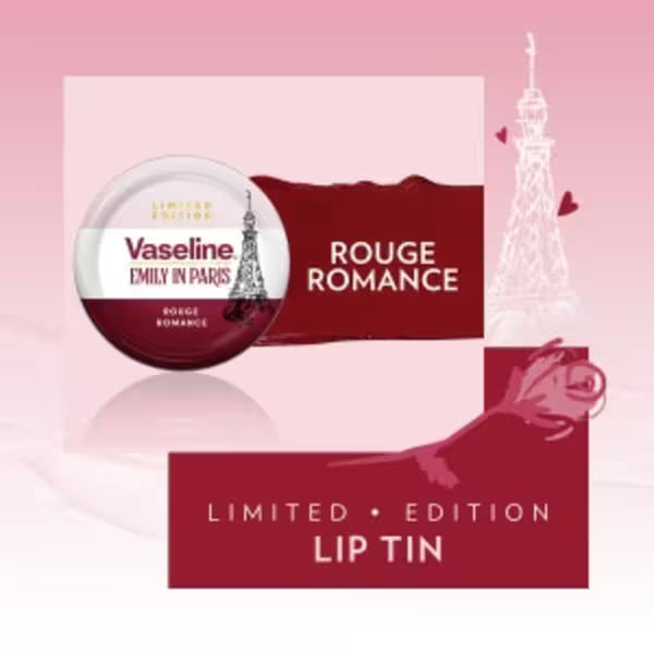 Vaseline Emily in Paris lip balm tin 20g (British brand)