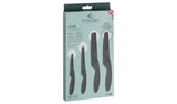 Viners 4 piece knife set, black squared tip (British brand)