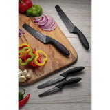 Viners 4 piece knife set, black squared tip (British brand)