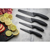 Viners 4 piece knife set, black squared tip (British brand)