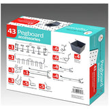 Cathedral plated pegboard accessory pack 43-piece UK version