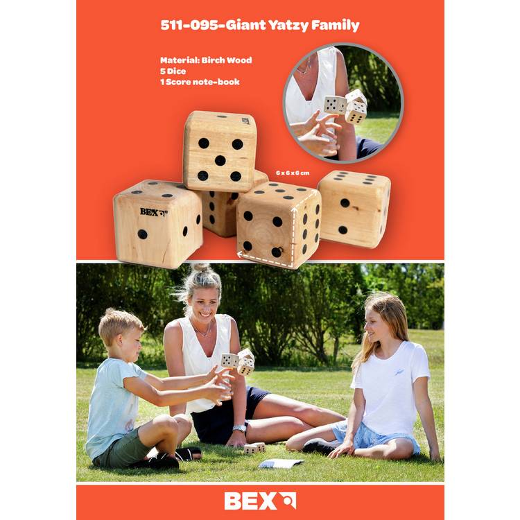 Bex Giant Yatzy family tube game, imported from the UK