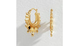 Argos Revere 9ct Gold Plated Ornate Creole Hoop Earrings 28mm- Buy online at McGrocer