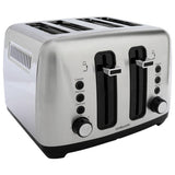 Cookworks 4 Slice Toaster brushed stainless steel - British product