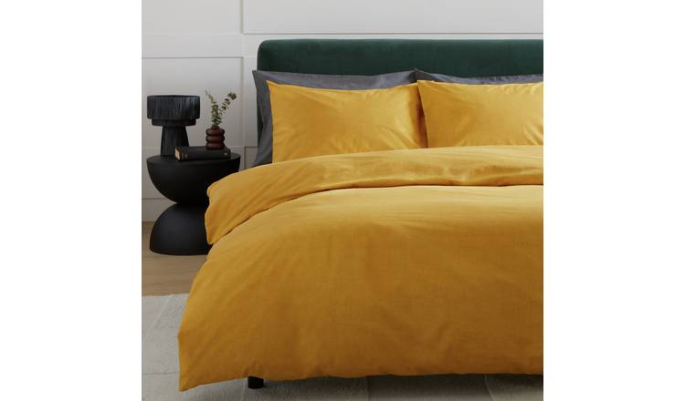 Habitat mustard cotton bedding set single, imported from the UK