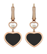 Harrods Chopard Rose Gold and Diamond Happy Hearts Earrings- Buy online at McGrocer