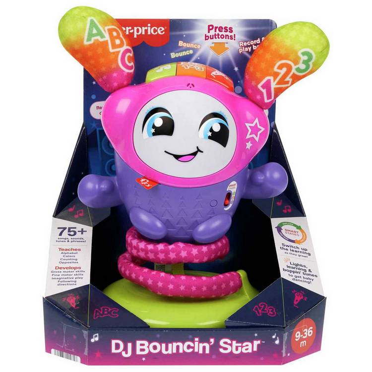 Fisher-Price DJ Bouncin' Star musical learning toy (British brand)