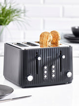 Black Sleek 4 Slice Toaster