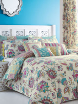 Dreams & Drapes Blue Marinelli Floral Duvet Cover and Pillowcase Set